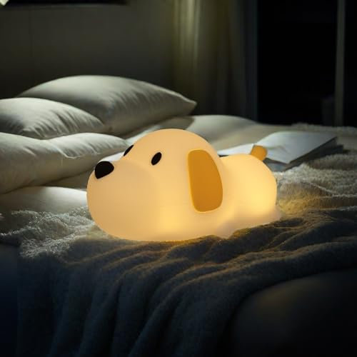 Sangyn Silikon Nachtlicht Kinder Nachtlicht Baby mit Timer,Dimmbar Nachtlampe Stilllicht, USB Aufladbares lED Nachtleucht Kinderzimmer Dekor Schlaflichter, Babyzimmer Deko