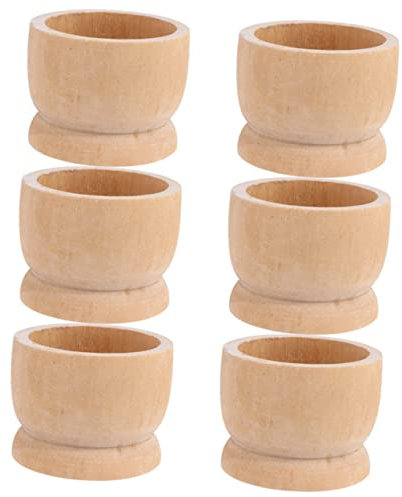 iplusmile Ostereier Halter Aus Holz 6 Stück DIY Eierbecher Set Perfekt Für Ostern Kinder Bastelspielzeug Ideal Für Küche Und Esszimmer