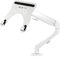 Monitor Arm Desk Mount，Laptop Arm Mount for Desk Holds 4.4-19.8lbs, 2 in 1 Adjustable Gas Spring Arm Single Monitor Desk Mount with Tray for 17-30 Screens or 10-16 Laptops(Svart)(Bianco)