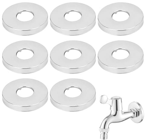 Rosone Miscelatore Doccia, 8 Pezzi Rosone Rubinetto Larghezza 70*Altezza 10, Rosetta Miscelatore Doccia, Rosone Doccetta Wc, Rosone Acciaio Inox per Riscaldamento per Cucina Bagno
