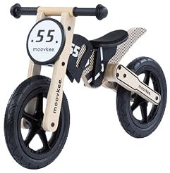 COIL Fahrrad-Laufrad, Lauflernrad, Kinderlaufrad, Holzfahrrad, Balance Bike, Holzrahmen, 12 Zoll Rad - pannensichere Bereifung, ab 3 Jahren (Schwarz)