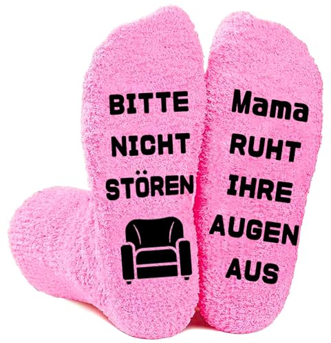 Piroo Geschenke für Frauen Geschenk Lustige Socken Damen 39-42 geburtstagsgeschenk für frauen frau Mama Kuschelsocken Mutter Frag Papa Scoekn Geschenkideen zum Geburtstag Wichtelgeschenke Weihnachten