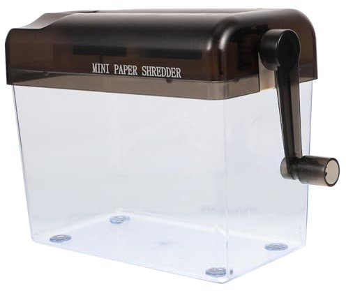 TOGEVAL Handbetriebener Aktenvernichter Für Zuhause Und Büro Tragbarer Verschleißfester Papierschredder Für Dokumente Rechnungen Und Notizen
