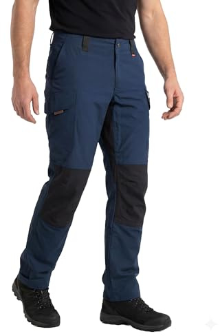 DANISH ENDURANCE Wanderhose Herren, Wasserabweisende Robuste Softshellhose | Wasserabweisende Softshell-Wanderhose mit Stretch-Knien und Cargotaschen für Wandern, Camping und Outdoor-Einsätze