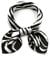 sourcing map Damen Quadratisch Muster Kontrast Farbe lässig Schal Schwarz Weiß Zebra 1 Stk