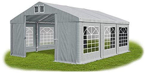 Das Company Partyzelt 3x6m: Robustes PVC Zelt mit 560g/m² Plane, UV-Schutz, Wasserfest, Hochwertiges Gartenzelt, Faltpavillon, Lagerzelt, Zeltgarage