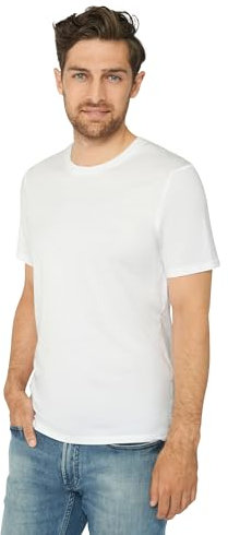 DANISH ENDURANCE Men's Organic T-Shirt, 1 Pack (Crew Neck - Pure White, XL)