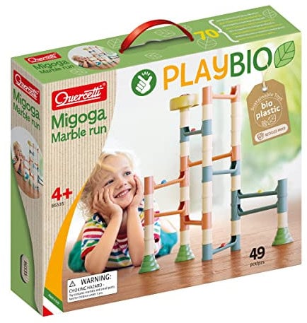Quercetti XQU-86535 Quercetti-86535 Migoga Run Play Bio, Marble Track, Multicoloured