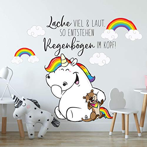 Bilderwelten Wandtattoo - Pummeleinhorn - Buddy lacht, Größe:40cm x 30cm