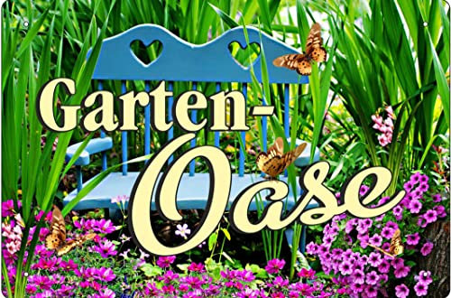 Geschenkeparadies 24 Blechschild Garten Oase