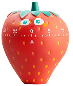 HoShen Timer Time Manager Mechanischer Cartoon Küchentimer Schüler Lernerinnerung, Erdbeere