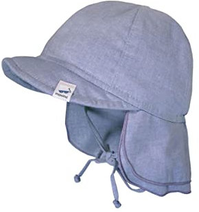 MAXIMO Baby Mütze Rauchblau/weiß 45