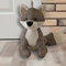 Marco Paul Light Grey Fox Door Stop, Cute Animal Weighted Heavy Duty Child Safe Fabric Doorstop Stuffed Animal Door Stopper Floor Decorative Door Stops for Home Office