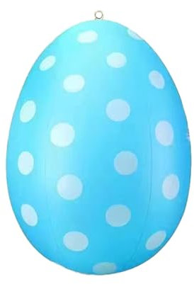 Aufblasbares Ei in leuchtenden Farben, fröhliches Osterei, Osterei, langlebig, helle Farbe, aufblasbar, Hof, Garten, Party, Dekoration, Hellblau