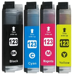 4 XL Druckerpatronen kompatibel zu LC-123 für Brother MFC-J470DW MFC-J870DW MFC-J4410DW MFC-J6720DW MFC-J6920DW DCP-J132W DCP-J152W DCP-J172W DCP-J552DW DCP-J752DW DCP-J4110DW