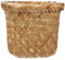 DECHOUS Rattan Waste Basket Wicker Trash Can Round Bathroom Trash Bin Seagrass Woven Storage Basket Clothes Container for Bedroom Living Room Bathroom Basket