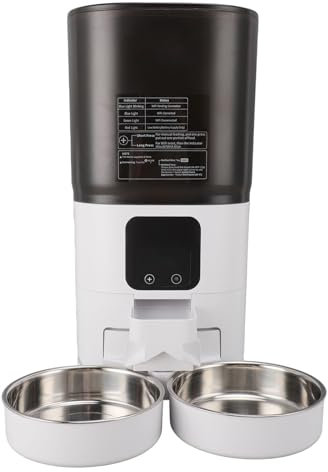 Distributore di Cibo per Gatti Alimentatore Automatico per Gatti con Doppia Ciotola Capacità Intelligente di 7 Litri per Gatti