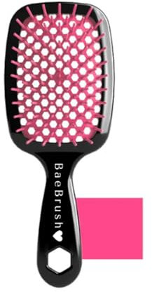 BaeBrush Haarbürste ohne Ziepen virale Entwirrbürste für alle Haartypen Dry & Wet Brush für Damen, Herren & Kinder innovatives Design, belüftet (Rosa)