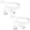 AXFEE 2 Pezzi Cavo di Prolunga 250V, 2M Prolunga Cavo di Alimentazione, Maschio a femmina 1 a 2 Prolunga Presa Europea, 250 V/2.5 A, per TV, PC, Monitor Beamer, Elettrodomestici, Lampade - Bianco