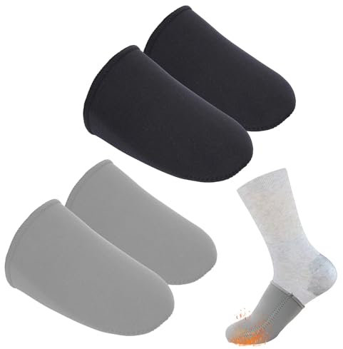 Portable Neoprene Thermal Foot Warmers - 2 pairs, Reusable, Ideal for Biking, Running & Hiking