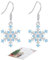 HEEYA Ohrringe Schneeflocken für Damen Weihnachtsohrringe mit Glänzende Zirkon Hängende Tropfen Ohrringe Silber S925 Weihnachten ohrstecker Geschenk Frauen