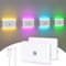 Justup Nachtlicht mit Bewegungsmelder, 7 Farben Wiederaufladbares LED Nachtlicht, Dimmbare Mini Treppe Lichter Flur Licht, Auto EIN/AUS für Kinderzimmer, Flur, Treppe, Schlafzimmer & Schrank (2 Stück)