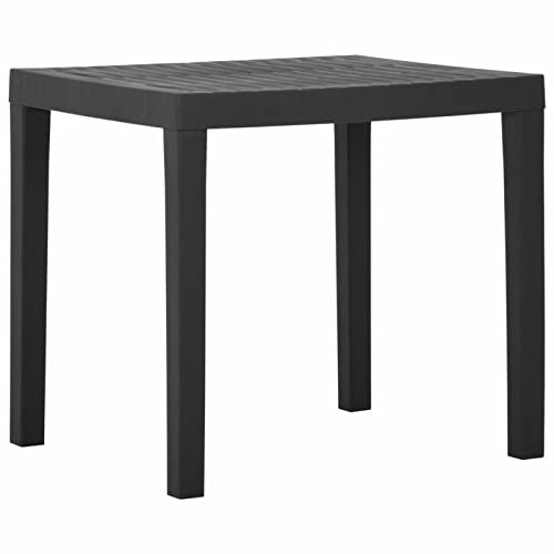 Juroupi Gartentisch Terrassentisch Wetterfest Lounge Tisch Outdoor BalkonhäNgetisch Grau 79x65x72 cm Kunststoff