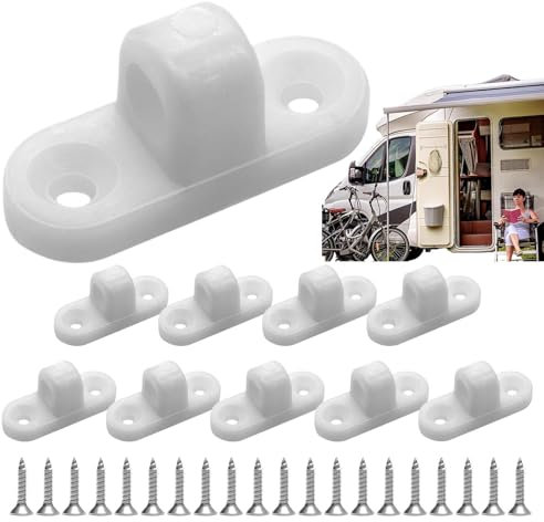 Awning Mounting Pole Brackets - High Performance Awning Bracket, Screw Kit RV Awnings Support Clamp, Adjustable Support Bracket Magnification Clips, Replacement for Caravans, Awnings, Tents