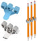 AFCJLTO 2pcs Krankenschwester Zubehör Edelstahl Stifthalter, Nurse Accessories Clip für Kasack Pflege Zubehör für Arzt und Krankenschwester Uniform Notizbuch Halter (blau+silber)