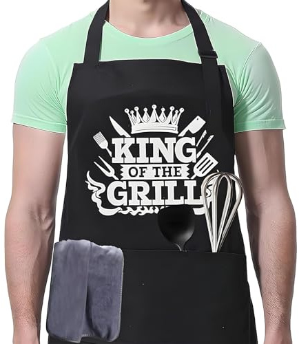 BBQ Aprons for Men, Mens Aprons for Cooking Funny Chef Aprons for Men