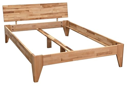 Betten-ABC Massivholzbett Rustica - 200x220 cm - Kernbuche in Naturoptik - Natur geölt