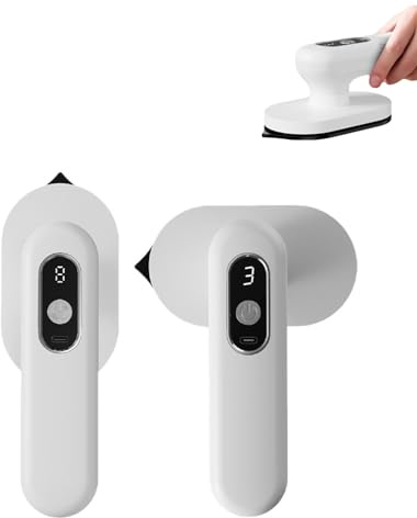 Plyisty Fer à Repasser sans Fil pour Vêtements, Fer de Voyage Portable avec 3 Niveaux de Chaleur – Anti-rides à Chauffage Rapide, Batterie Rechargeable pour la Maison