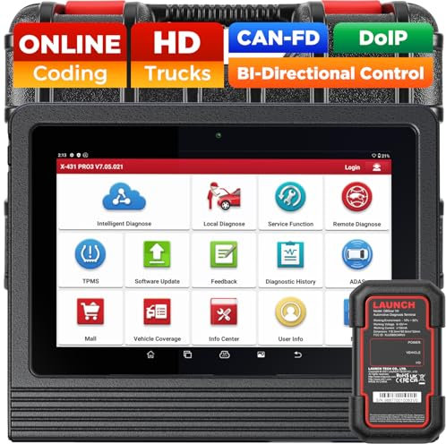 Launch X431 V+ OBD2 Diagnosegerät,Android Tablettdiagnosen mit Wifi Bluetooth,alle System zurücksetzen kann und ECU Codierung,Steuergeräte Programmierung