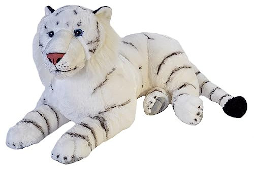 Wild Republic 19548 Jumbo Plüsch Weißer Tiger, großes Kuscheltier, Plüschtier, Cuddlekins, 76 cm
