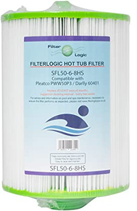Filterlogic SFL50-6-8HS | Wasserfilter kompatibel mit Pleatco PWW50P3, PWW50-P3, PWW50P3-M, Unicel 6CH-940, Magnum WY45 Filterkartusche Whirlpoolfilter Poolfilter Spafilter Filter