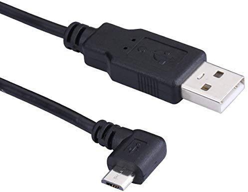 LARRITS 5M USB A to Micro USB Kabel Ladekabel 90 Grad abgewinkelt für Tomtom PKW Navi Auto Dash Cam GPS Überwachungskamera Camcorder Kamera Handy (Micro USB 5M Right Angle)