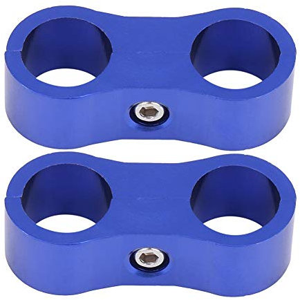 KIMISS 2Pcs AN6 Tubo flessibile a treccia separatore Morsetto adattatore per adattatore universale(blu)
