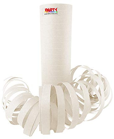 PARTY DISCOUNT ® Luftschlange Weiss, 1 Rolle Standardmaß