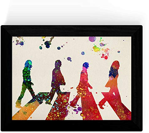 Noten-Band The Beatles (Zebrastreifen) in der Größe A4 Farbe Plakatart Explosion. 250 gr hochwertiges Papier. Frameless