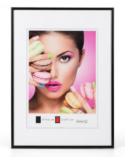 IDEAL TREND Photo Style Kunststoff Bilderrahmen Fotorahmen Wanddeko Collage Foto Poster: Farbe: Schwarz | Format: 29,7x42 DIN A3
