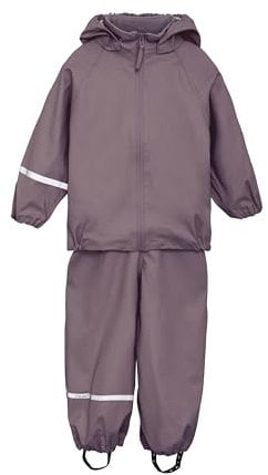 Celavi Unisex Kids Basic Recycle PU Rainwear Set, Moonscape, 100