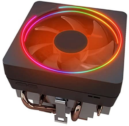 CPU Cooler with RGB LED Lighting with Aluminum Heatsink & Copper Core Base & 4-Pin PWM 4.13-Inch Fan with TRONWIRE Thermal Paste for AMD Socket AM4 Desktop PC Computer - Prism