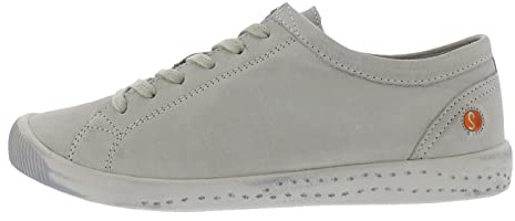 Softinos Damen Sneakers, Frauen,Low-Top Sneaker,lose Einlage,sportlich,straßenschuhe,Strassenschuhe,Sportschuhe,Grau (Light Grey),40 EU / 6.5 UK
