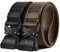 KEMISANT Taktischer Gürtel Herren 2er, Gürtel Militär Wandern Arbeitsgürtel 38mm,Schnellverschluss Metallschnalle(Schwarz/Hellbraun-145cm/46-50 taille verstellbar)