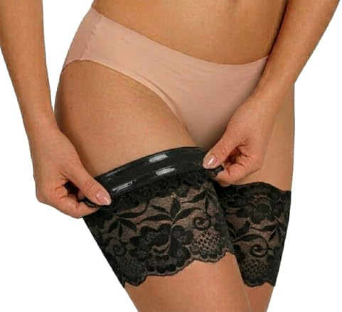 sesto senso Oberschenkelbänder Spitze Sexy Elastische Anti-reibung mit 4 Silikonstreifen