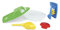 Wader 71920 - Sandspielzeug Set 2-fach sortiert, 5-teilig, bestehend aus Schaufel, Sandform, Boot, Sandmühle oder Motorboot