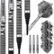 Unicorn Phase 5 Noir Dartpfeil, schwarz/Silber, 20 g