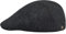Sterkowski Ivy Five Scally Cap | Harris Tweed Flat Cap für Damen und Herren | Warm 5 Panels Newsboy Cap, Schwarz/Anthrazit Fischgrätmuster, 60 EU