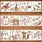 Kiiwah 12 Stück Weihnachten Schablonen, Zeichenschablonen Malschablonen Wiederverwendbar Schablonen für Scrapbooking, Kunst Zeichnung, Fenster Sprühen, Wand DIY Dekoration