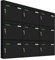 AL Briefkastensysteme Basic 9er Briefkasten RAL 9005 Tief Schwarz 9 Fach DIN A4 wetterfest Briefkastenanlage mit Posthaltebügel und 2 Namensschildern